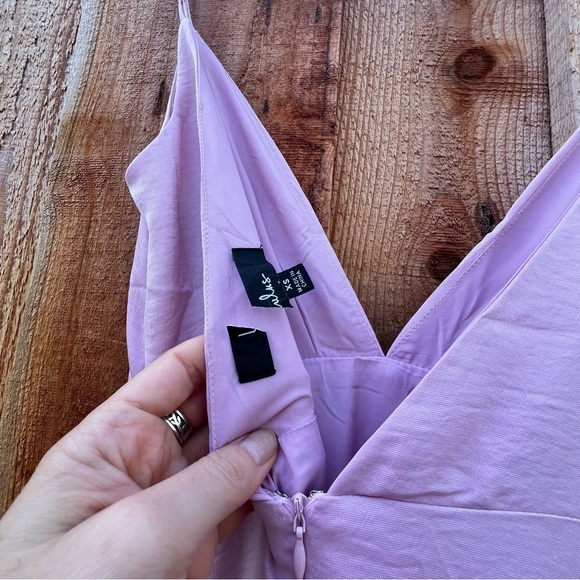 Light Pink Lilac Satin Backless Slip Maxi Dress 🌿🌿 - Picture 10 of 11